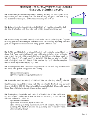 Các Chuyên đề Hình học Lớp 8